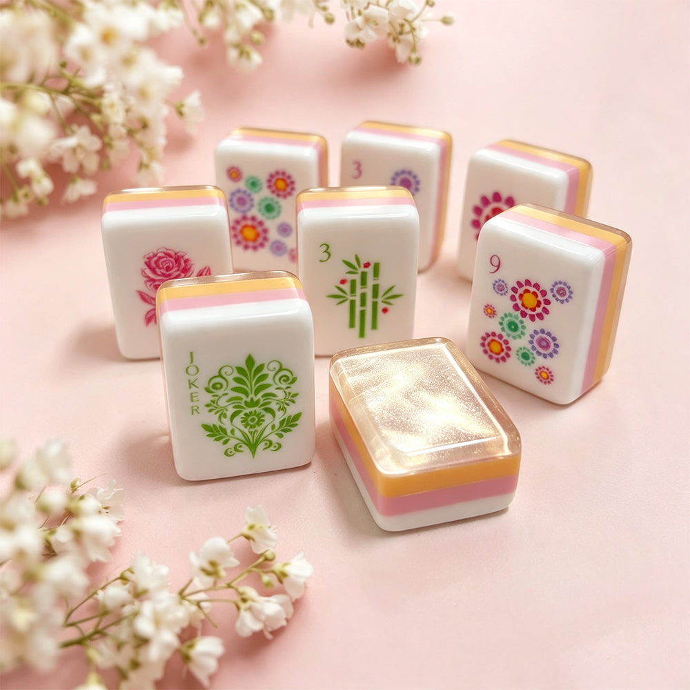 Mahjong Tiles High Grade Crystal Embroidered Water Resistant Household Entertainment Gift