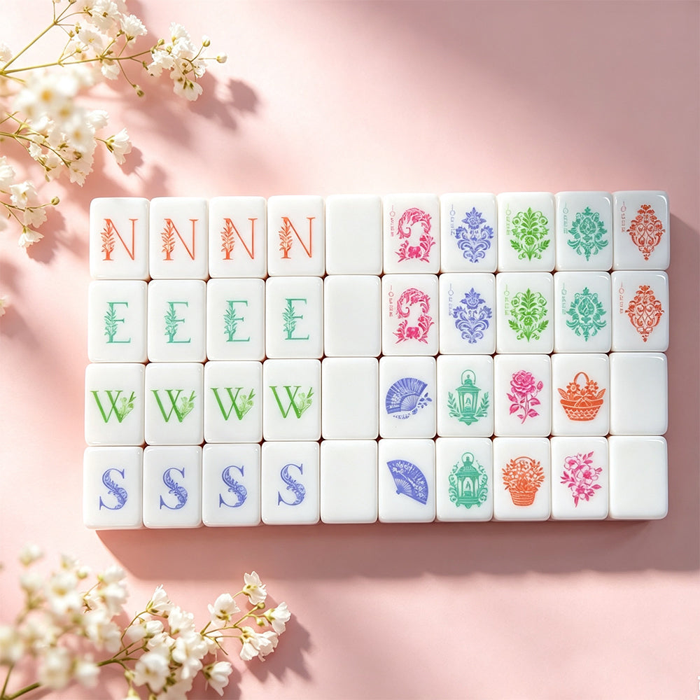 Mahjong Tiles High Grade Crystal Embroidered Water Resistant Household Entertainment Gift