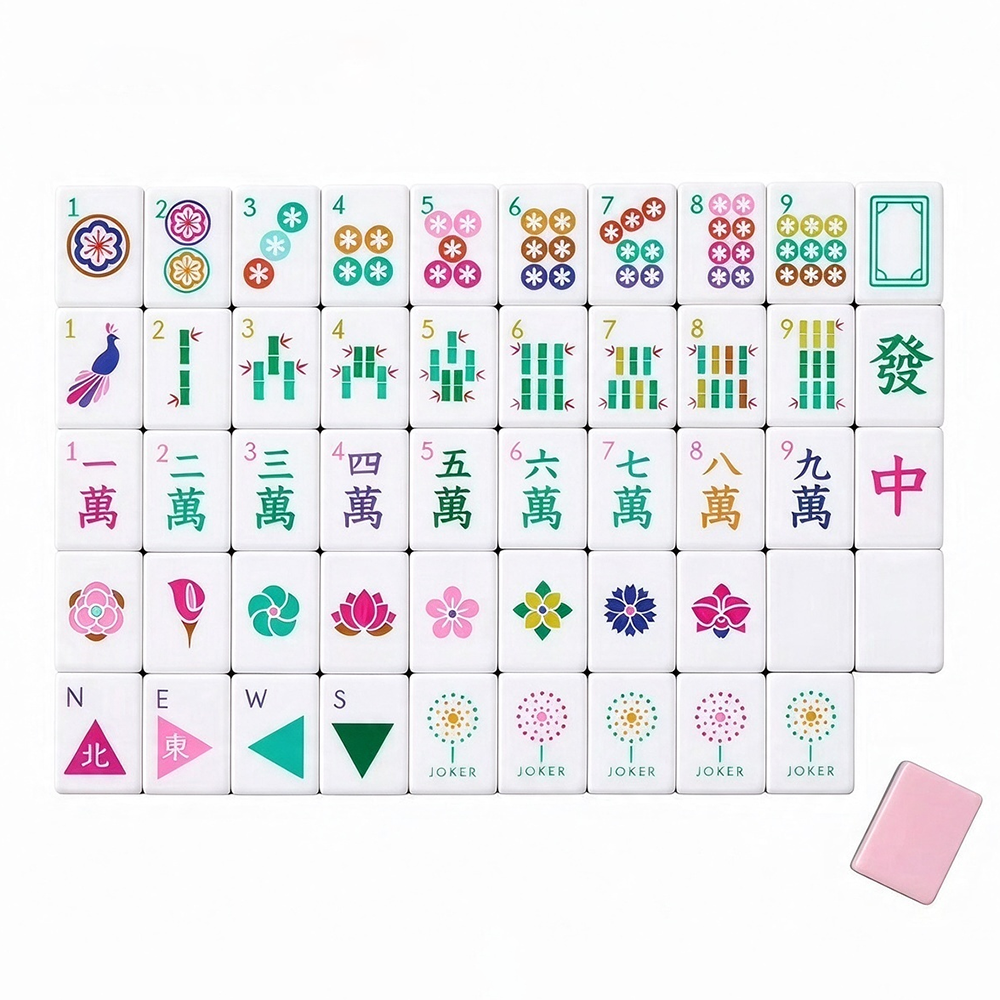 Pink American Mahjong Tiles Acrylic 160 Mahjong Tiles