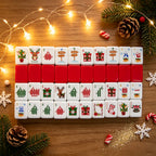 Family Holiday Christmas American Mahjong Game Set Custom Design With Mahjong Mat