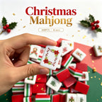 Family Holiday Christmas American Mahjong Game Set Custom Design With Mahjong Mat