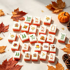 High Quality Thanksgiving American Mahjong Kit With Mahjong Mat for Family Gathering Leisure Activities