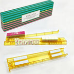 4 Pack Clear White Mahjong Tile Holders Non-Slip For Mahjong Game With Box