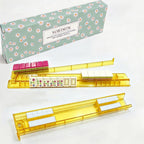 Clear White Mahjong Rack & Pusher 4-Piece Non-Slip Box Set
