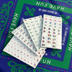 American Acrylic Mahjong Tiles High Grade Crystal Embroidered Water Resistant Mahjong Tiles 4 Person Household Gift Set
