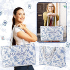 Custom Print Mahjong Tote Bag Cosmetic Toiletry Organizer Multi-function Storage for Mahjong Push Ruler