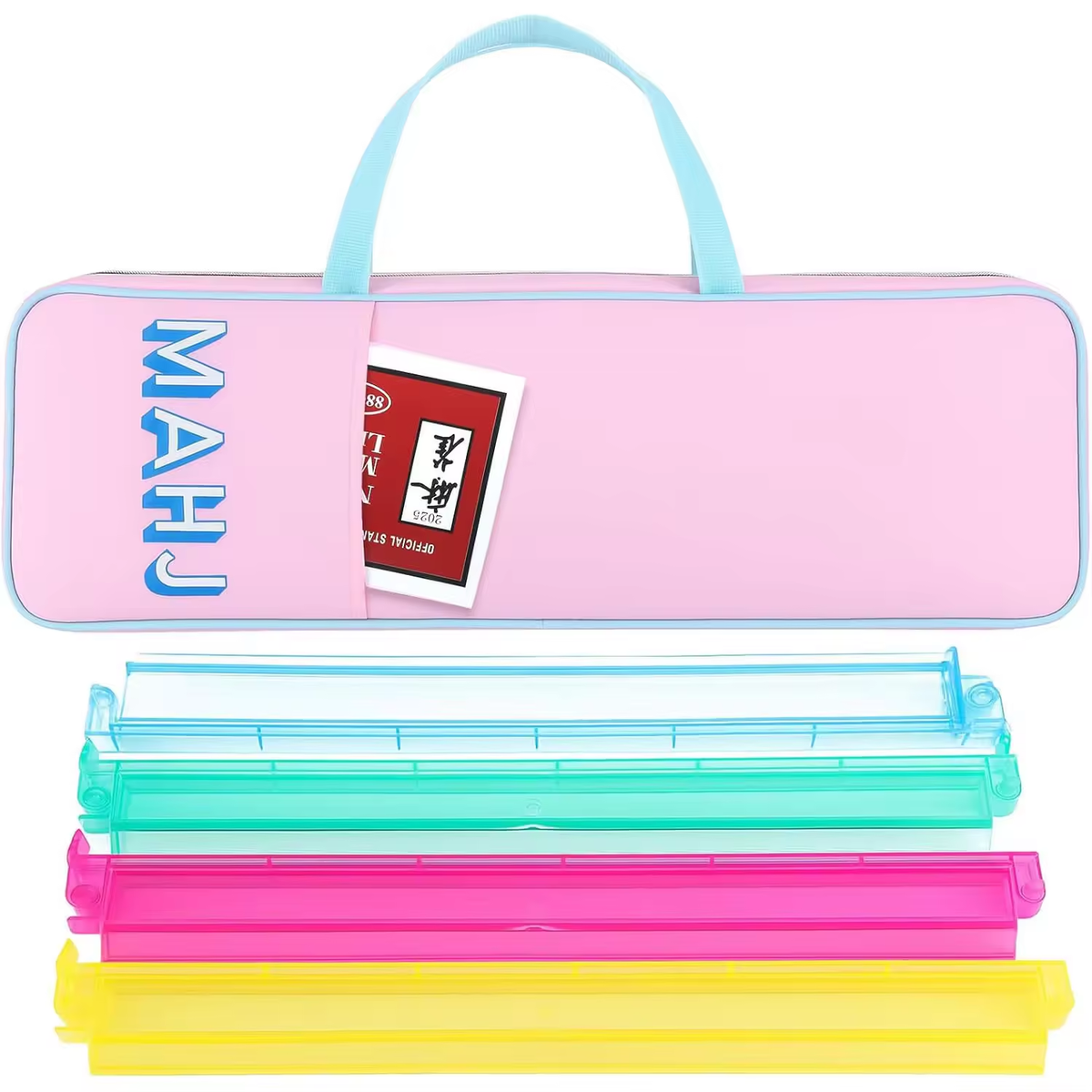 Modern Multi-color Mahjong Storage Bag Large Capacity Portable Hand-held Unisex Mahjong Carry Bag