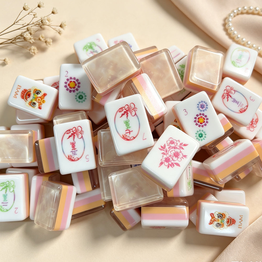 Mahjong Tiles High Grade Crystal Embroidered Water Resistant Household Entertainment Gift