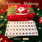 Family Holiday Christmas American Mahjong Game Set Custom Design With Mahjong Mat