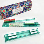 Transparent PS Mahjong Racks with Pushers, 4-Piece Gift Box Set