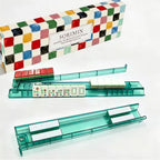 4Pcs Non-Slip Mahjong Racks Clear White Tile Holders with Box