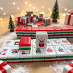 Family Holiday Christmas American Mahjong Game Set Custom Design With Mahjong Mat