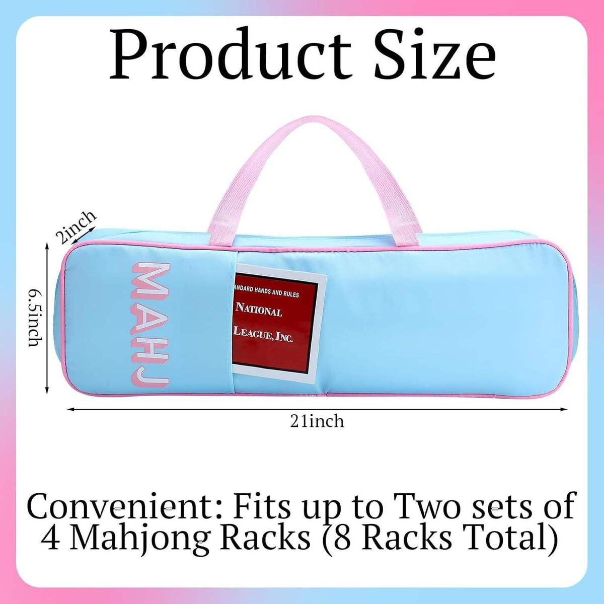 Modern Multi-color Mahjong Storage Bag Large Capacity Portable Hand-held Unisex Mahjong Carry Bag