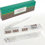 4 Pack Clear White Mahjong Tile Holders Non-Slip For Mahjong Game With Box