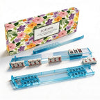 4-Piece Mahjong Tile Racks Clear White Non-Slip With Box