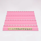 Premium 4-Pack Solid Wood Mahjong Ruler Wave Style Portable American Mahjong Rack for Home Party Entertainment