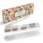 4-Piece Mahjong Tile Racks Clear White Non-Slip With Box
