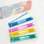 Non-Slip Clear White Mahjong Rack Set of 4 With Storage Box