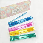 Clear White 4Pcs Mahjong Push Racks Non-Slip For Family Game With Box