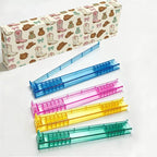 Clear White Mahjong Rack Set 4 Pieces Non-Slip With Storage