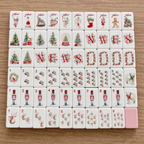 Pink Christmas Style Acrylic Mahjong Tiles
