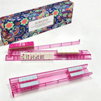 Transparent PS Mahjong Racks with Pushers, 4-Piece Gift Box Set
