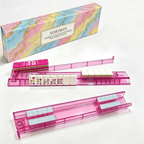 4-Piece Mahjong Rack & Pusher Set in Gift Box | Transparent PS Non-Slip Portable Mahjong Racks