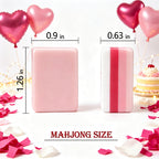 Pink Mahjong Game Set Birthday Present Decorative Mahjong Tiles